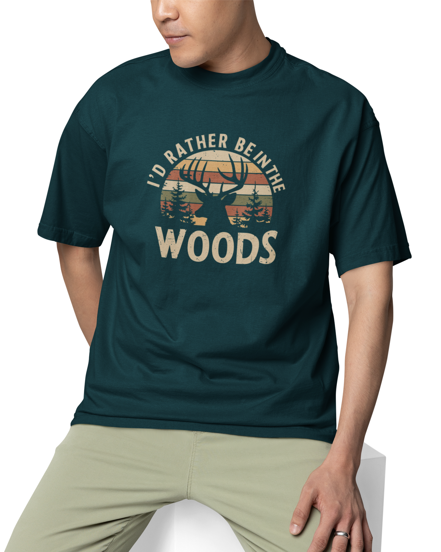 I'd Rather Be In The Woods Unisex Oversized T-Shirt