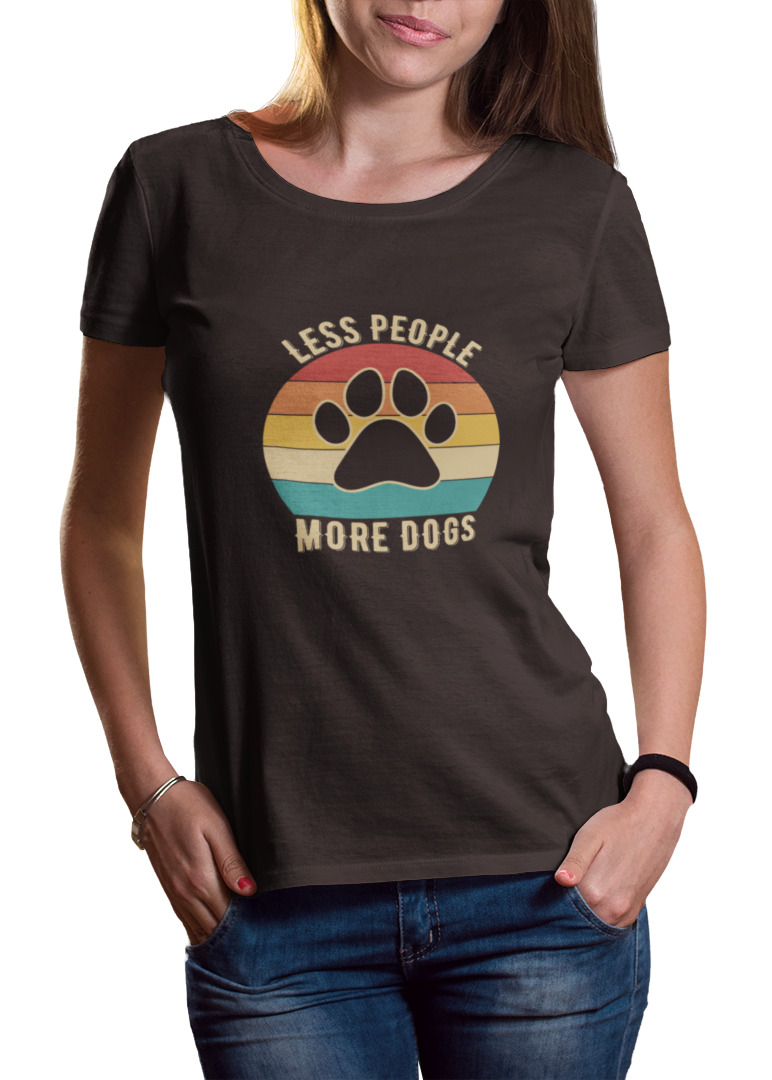 Less People More Dogs Women Classic T-Shirt