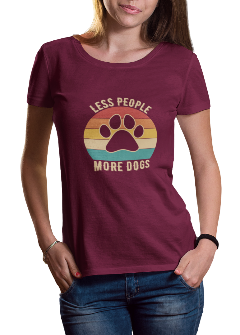 Less People More Dogs Women Classic T-Shirt