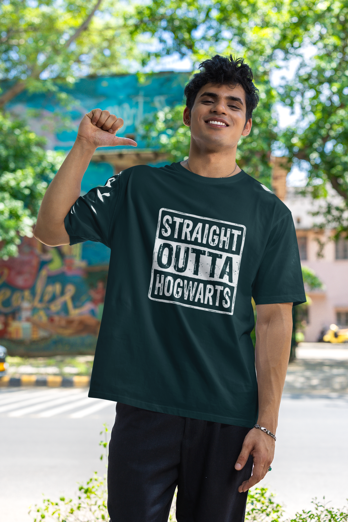 Straight Outta Hogwarts Unisex Oversized T-Shirt