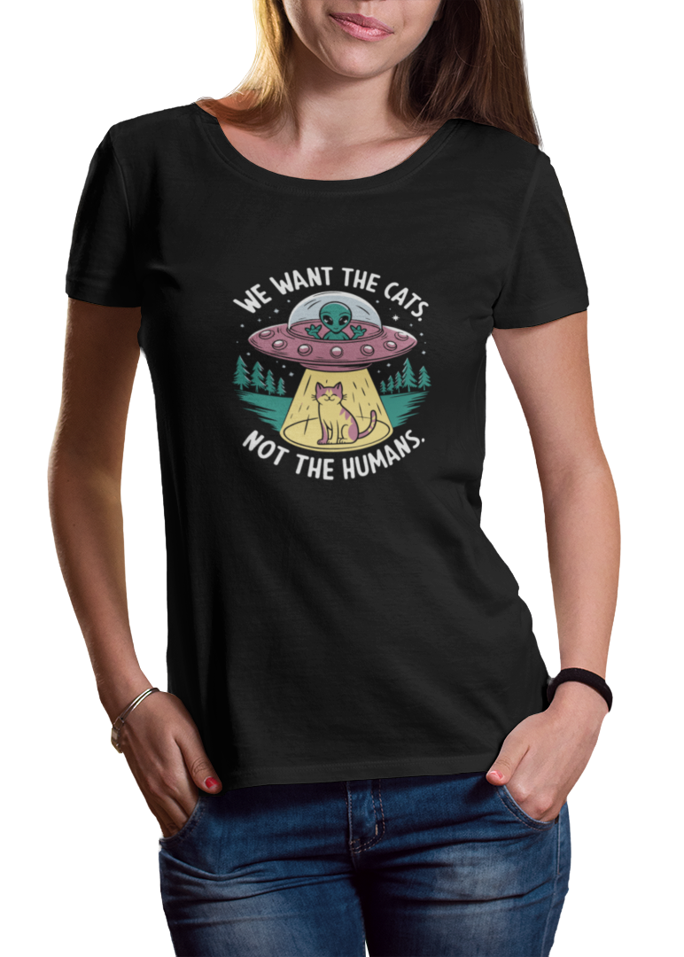Aliens Cats Humans Women Classic T-Shirt