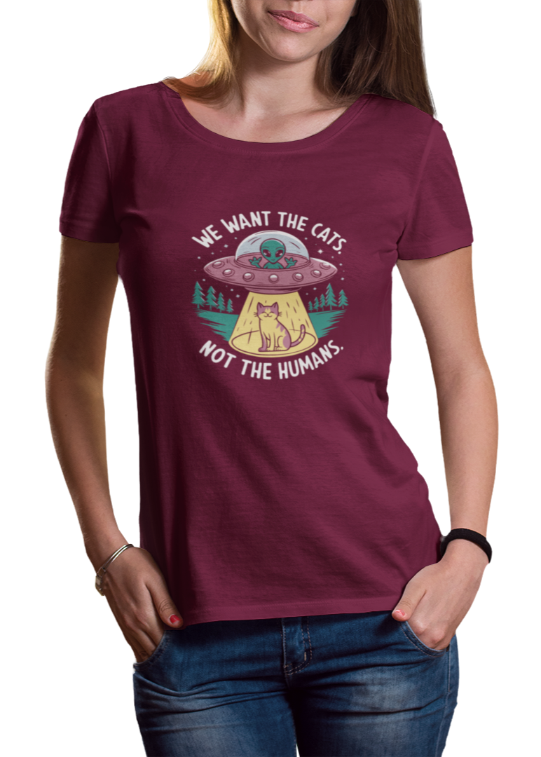 Aliens Cats Humans Women Classic T-Shirt