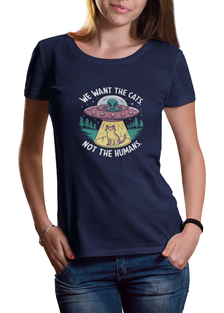 Aliens Cats Humans Women Classic T-Shirt
