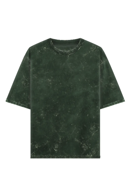 Unisex Acid Washed Plain T-Shirt