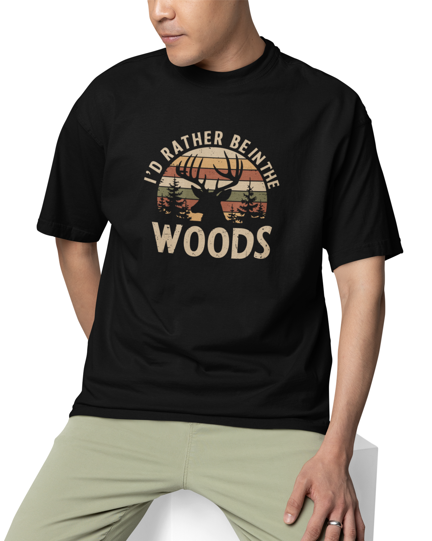 I'd Rather Be In The Woods Unisex Oversized T-Shirt