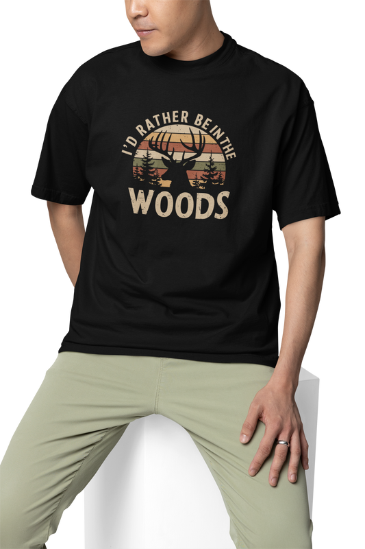 I'd Rather Be In The Woods Unisex Oversized T-Shirt