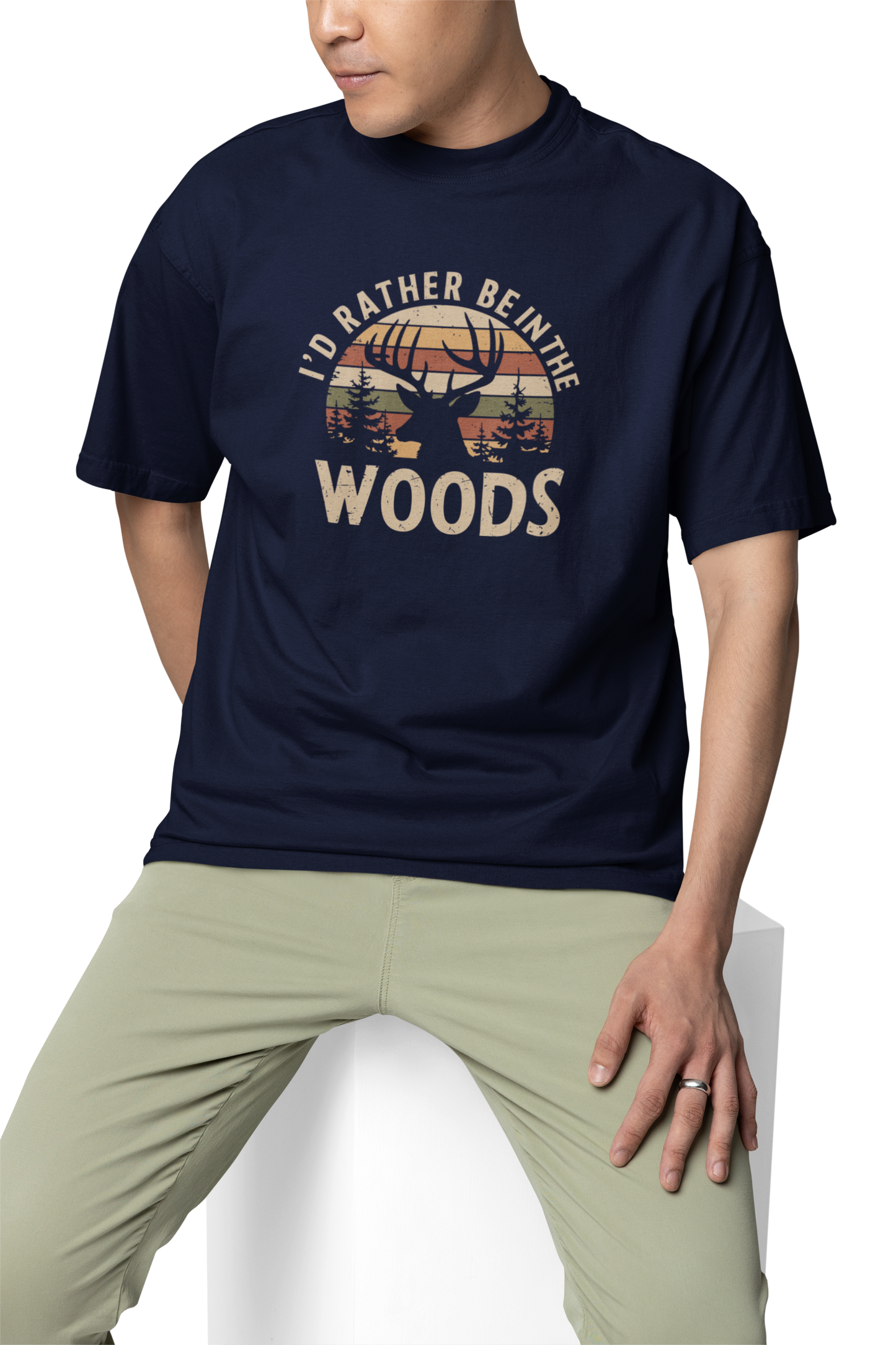 I'd Rather Be In The Woods Unisex Oversized T-Shirt