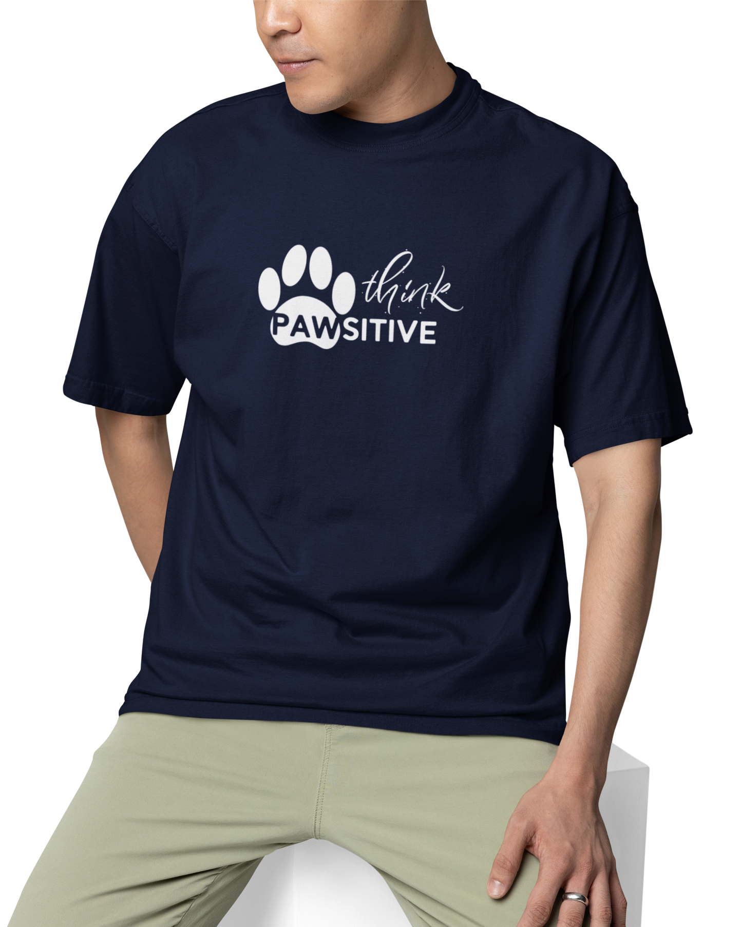Think Pawsitive Unisex Oversized T-Shirt