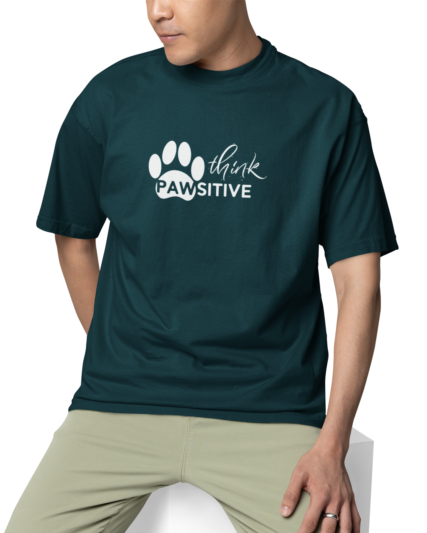Think Pawsitive Unisex Oversized T-Shirt