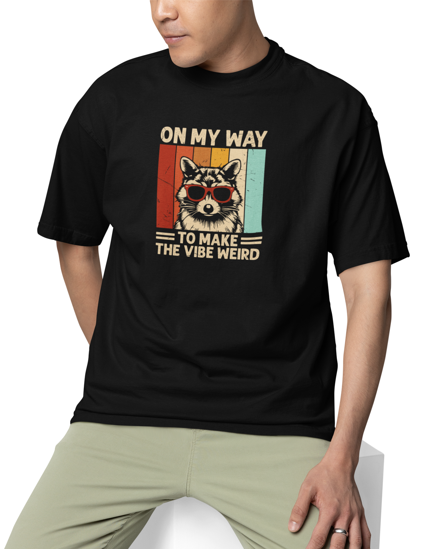 On My Way To Make The Vibe Weird Unisex Oversized T-Shirt
