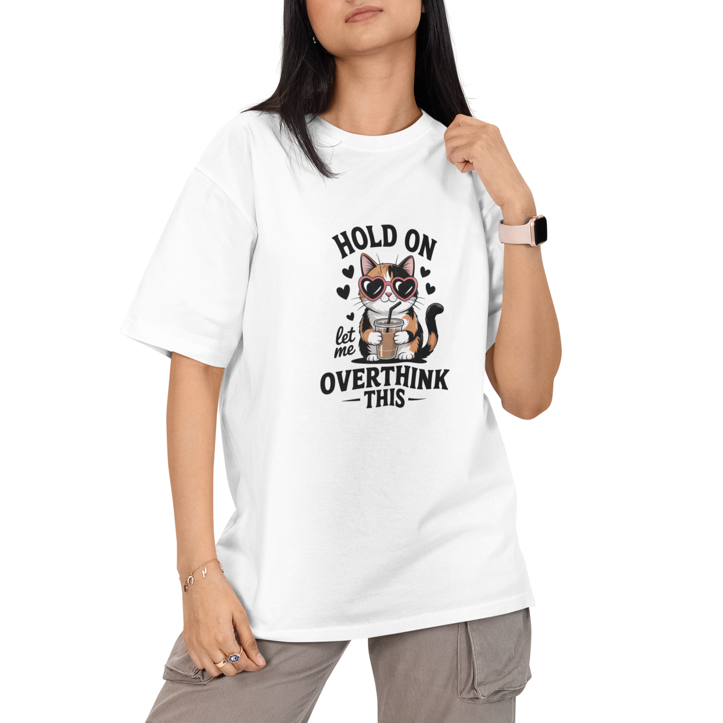 Hold On Let Me Overthink This Unisex Oversized T-Shirt