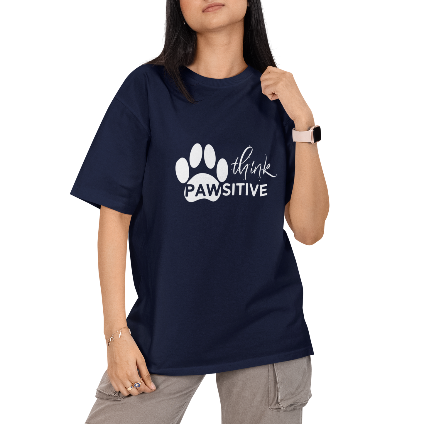 Think Pawsitive Unisex Oversized T-Shirt