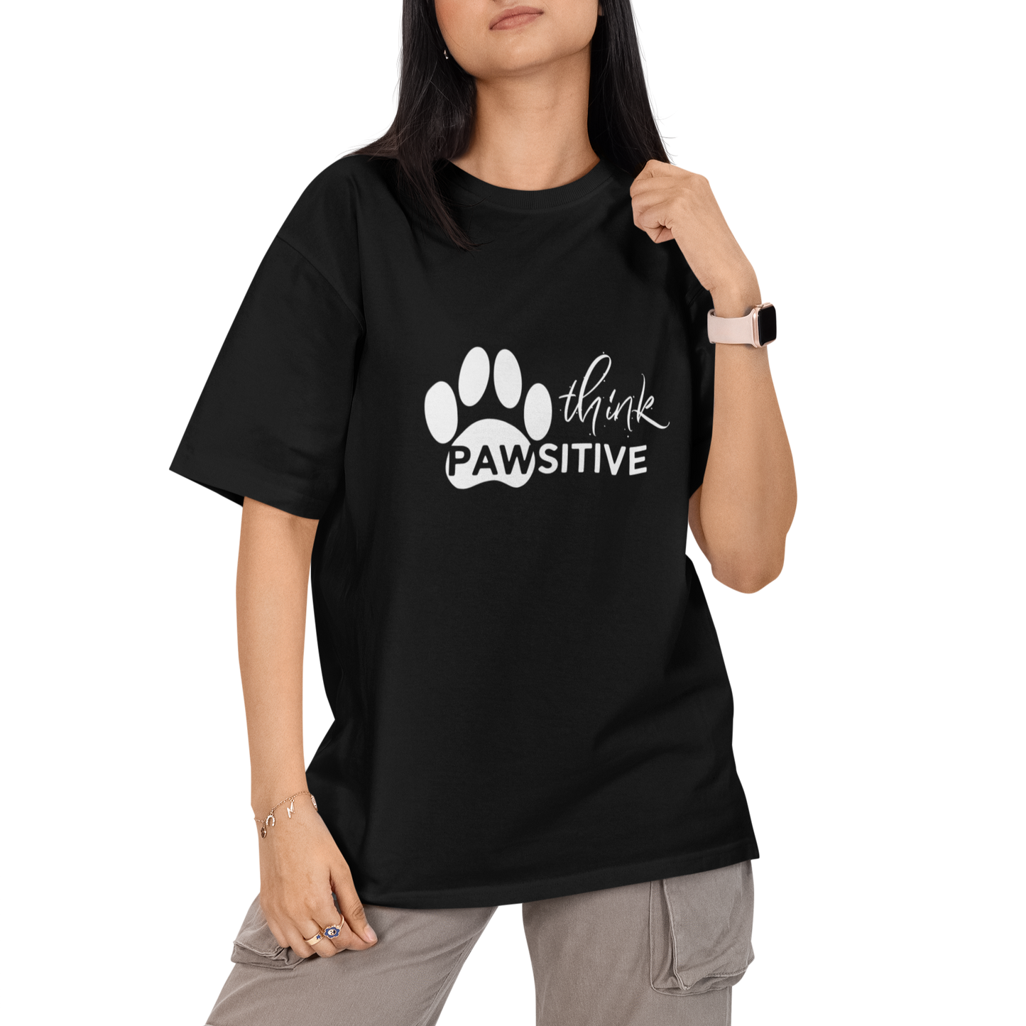 Think Pawsitive Unisex Oversized T-Shirt
