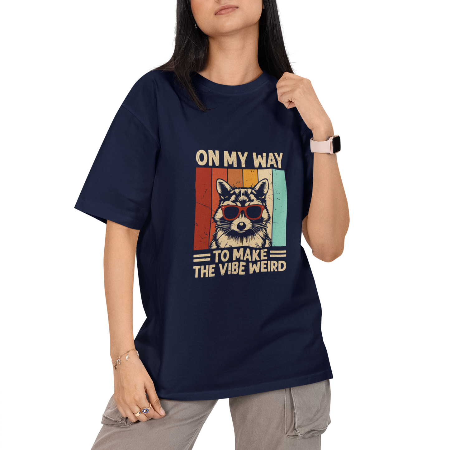 On My Way To Make The Vibe Weird Unisex Oversized T-Shirt