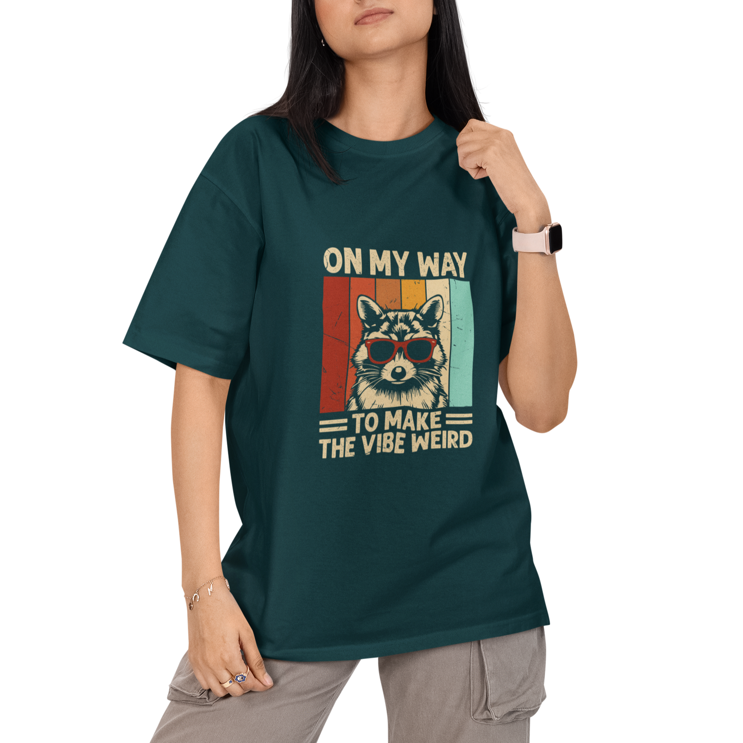On My Way To Make The Vibe Weird Unisex Oversized T-Shirt