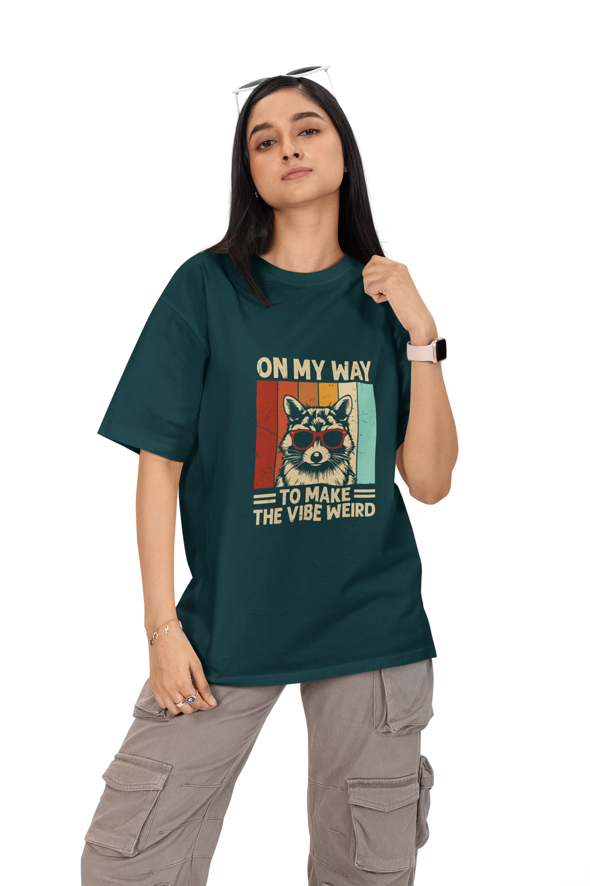 On My Way To Make The Vibe Weird Unisex Oversized T-Shirt