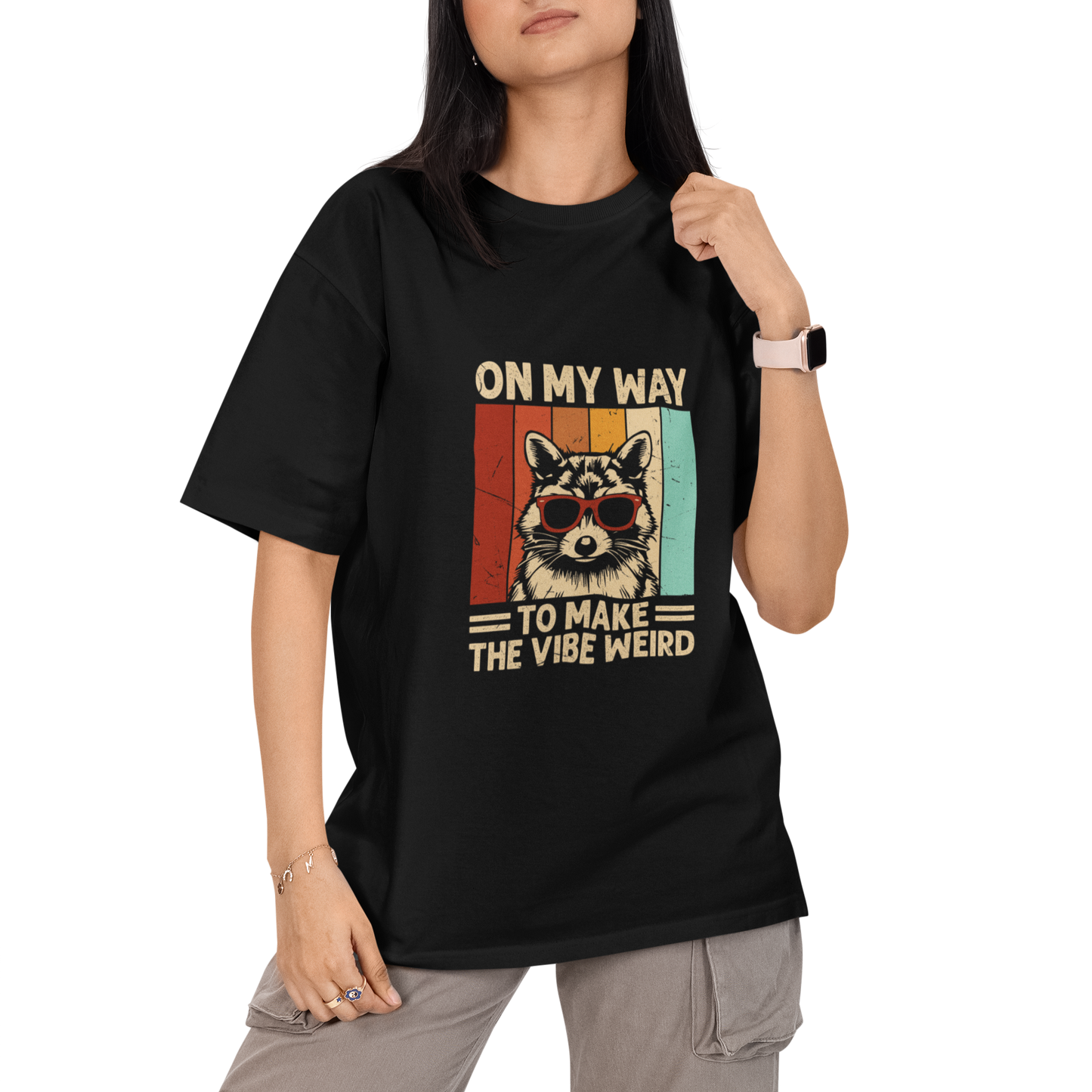 On My Way To Make The Vibe Weird Unisex Oversized T-Shirt