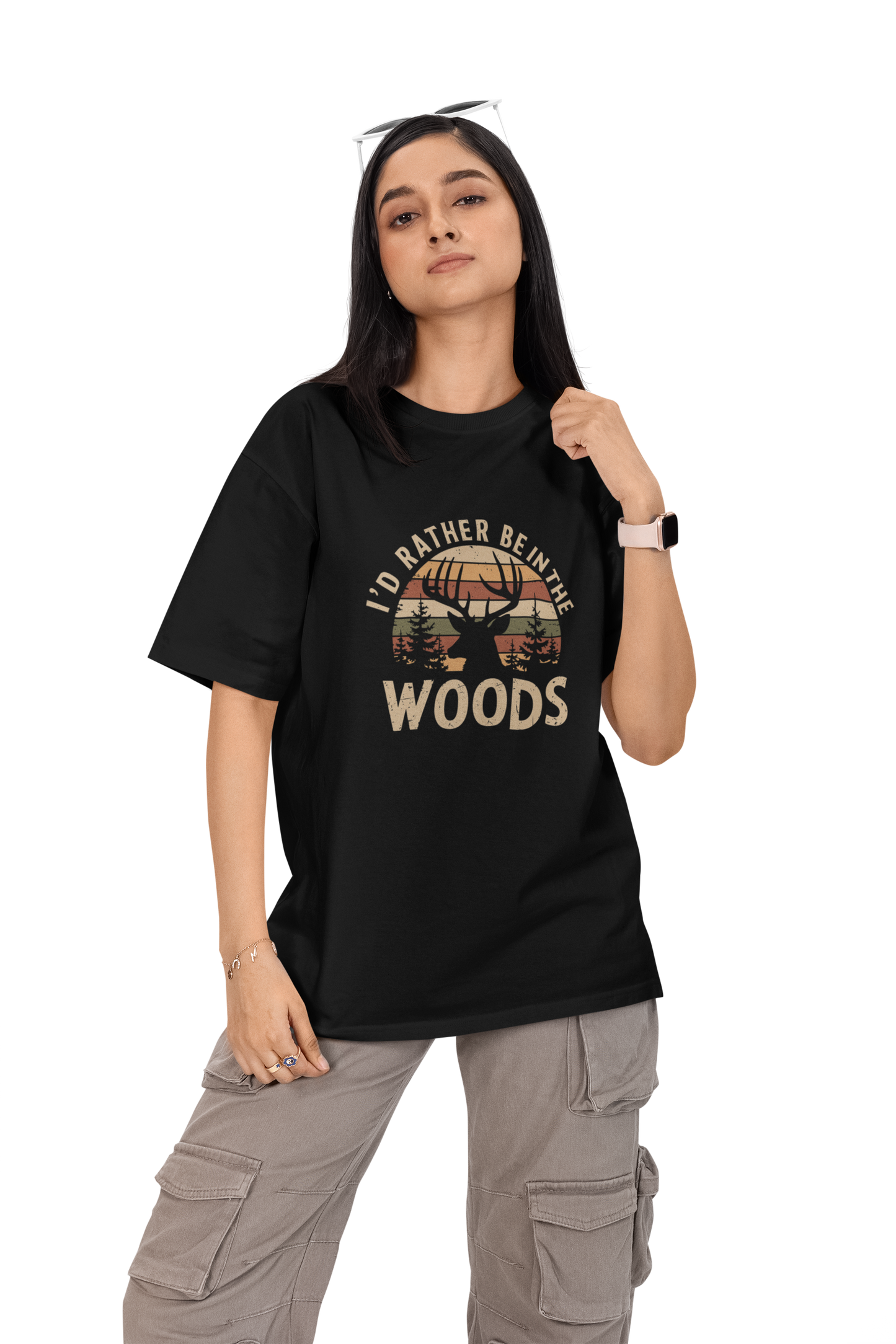 I'd Rather Be In The Woods Unisex Oversized T-Shirt