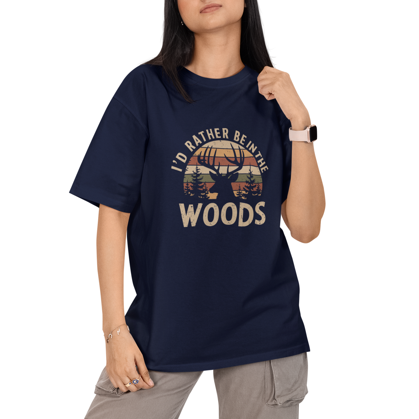 I'd Rather Be In The Woods Unisex Oversized T-Shirt