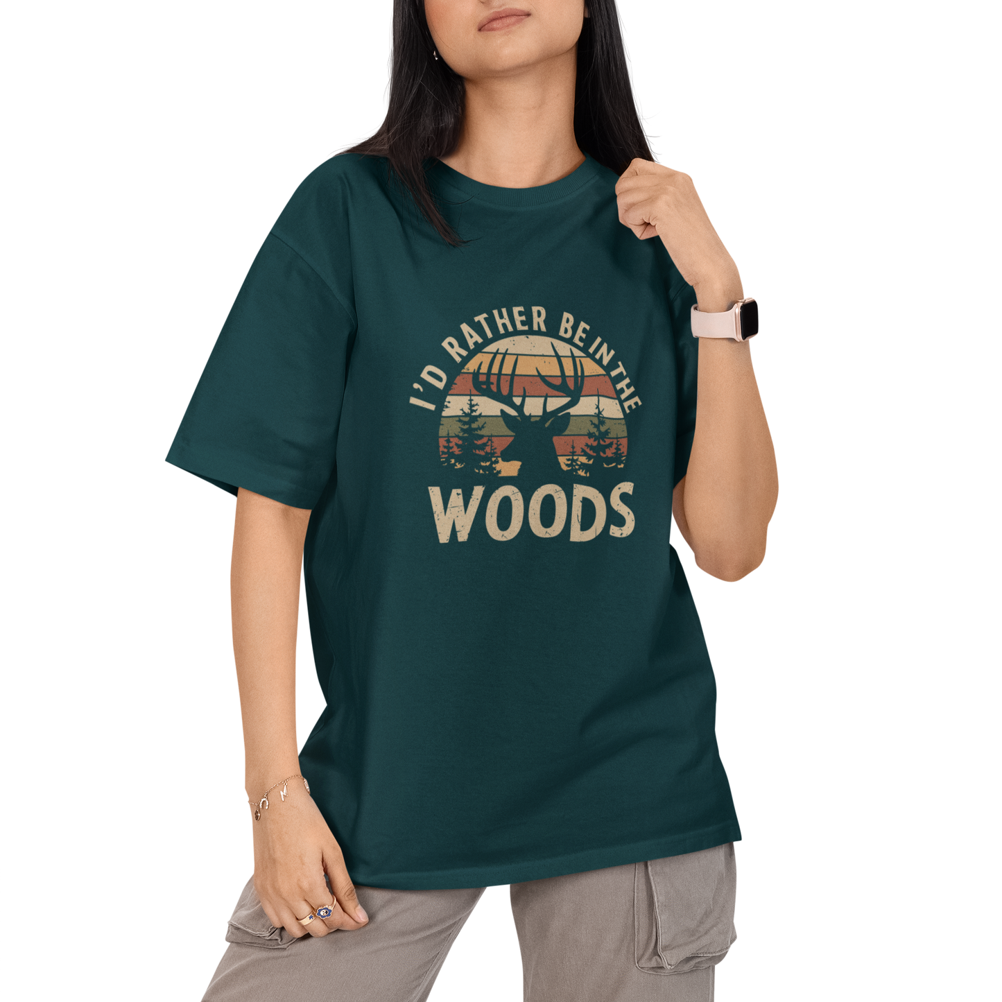 I'd Rather Be In The Woods Unisex Oversized T-Shirt