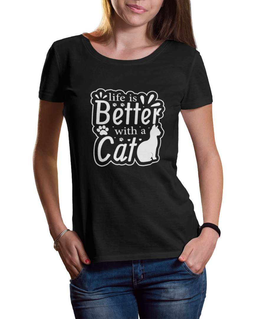 Life Is Better With A Cat Women's Classic T-Shirt