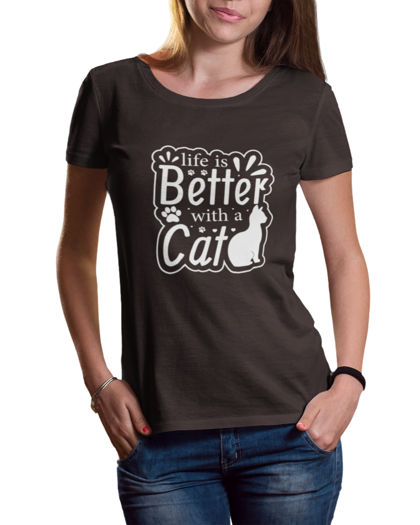 Life Is Better With A Cat Women's Classic T-Shirt