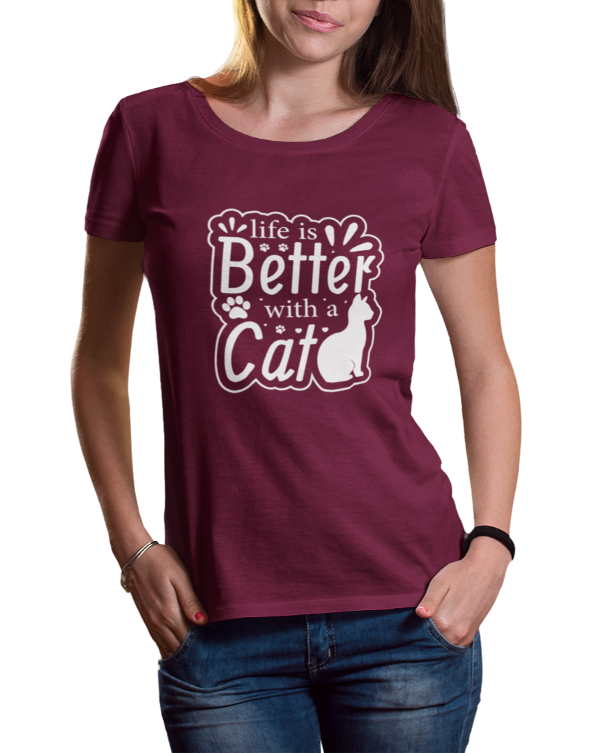 Life Is Better With A Cat Women's Classic T-Shirt