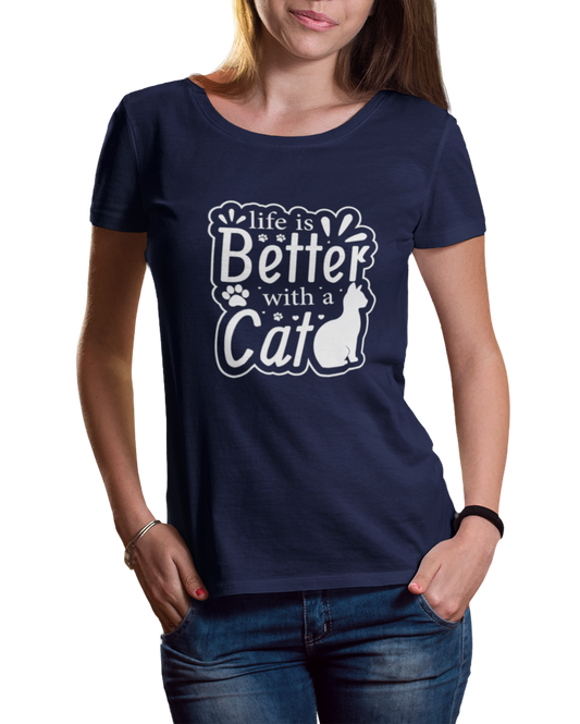 Life Is Better With A Cat Women's Classic T-Shirt