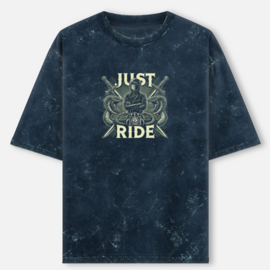 Just Ride Unisex Acid Washed Oversized T-Shirt
