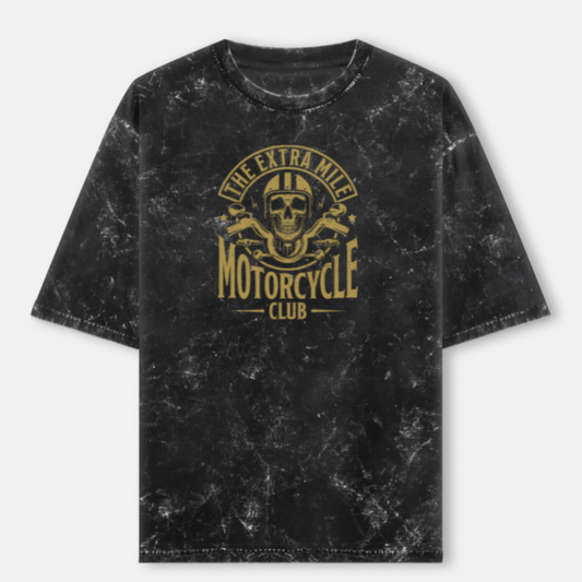 Motorcycle Club Unisex Acid Washed Oversized T-Shirt