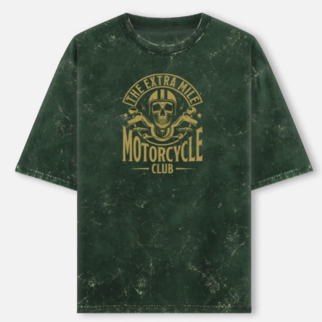 Motorcycle Club Unisex Acid Washed Oversized T-Shirt
