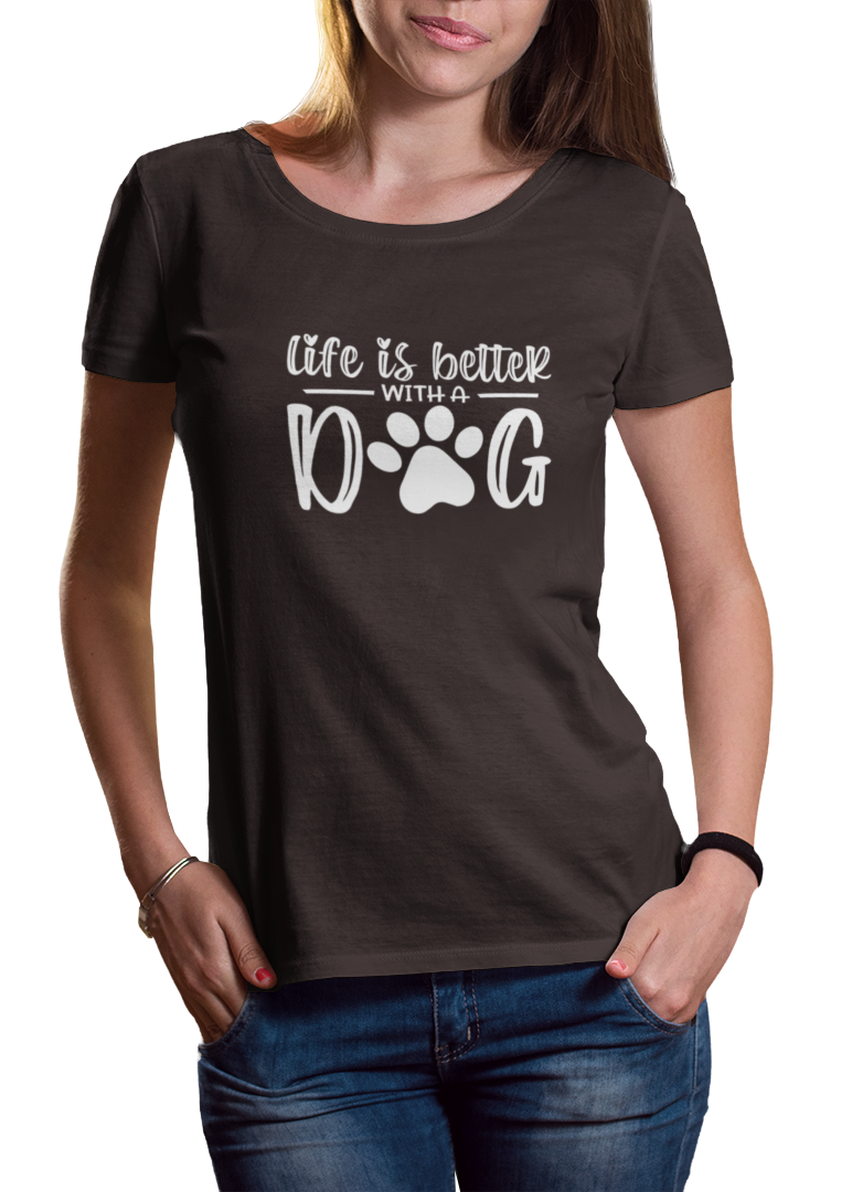 Life Is Better With A Dog Women Classic T-Shirt
