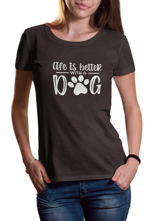 Life Is Better With A Dog Women Classic T-Shirt