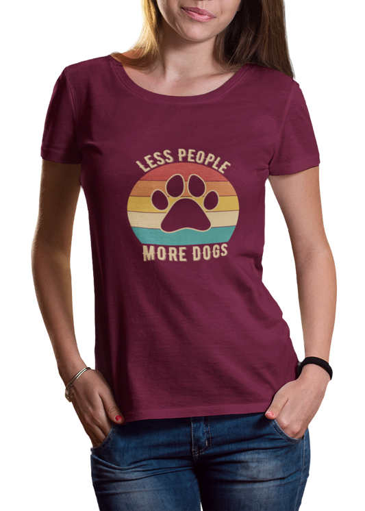Less People More Dogs Women Classic T-Shirt