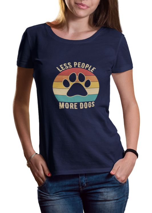 Less People More Dogs Women Classic T-Shirt