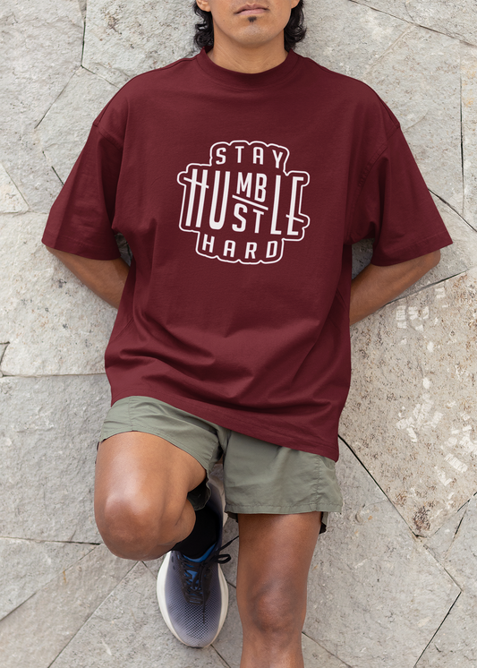 Stay Humble Hustle Hard Unisex Terry Oversized T-Shirt