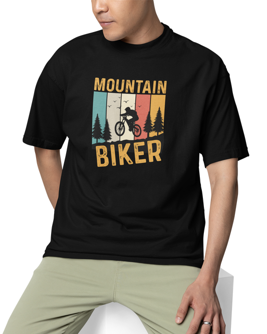 Mountain Biker Unisex Oversized T-Shirt