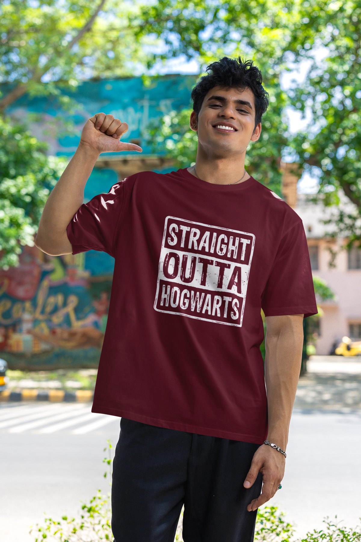 Straight Outta Hogwarts Unisex Oversized T-Shirt