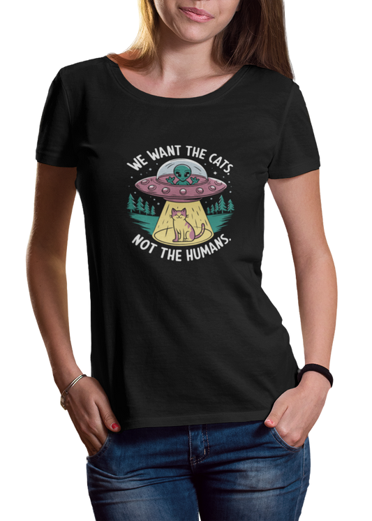 Aliens Cats Humans Women Classic T-Shirt