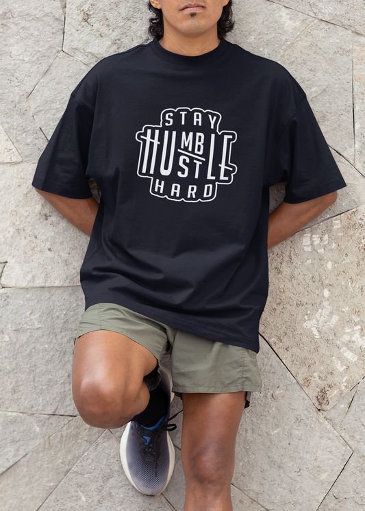 Stay Humble Hustle Hard Unisex Terry Oversized T-Shirt
