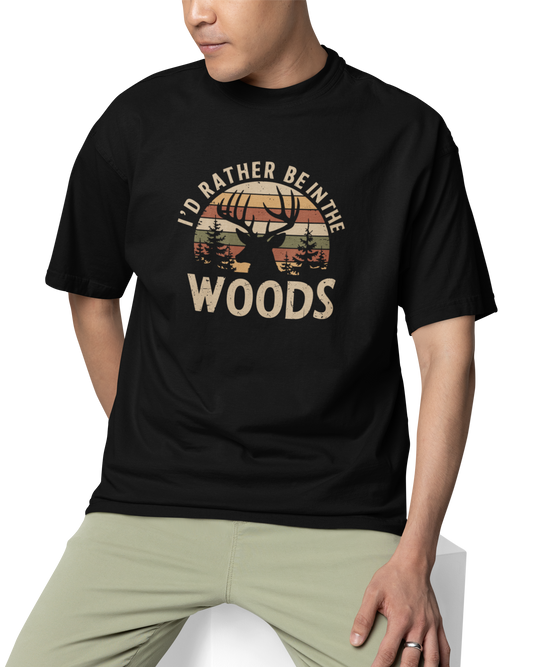 I'd Rather Be In The Woods Unisex Oversized T-Shirt