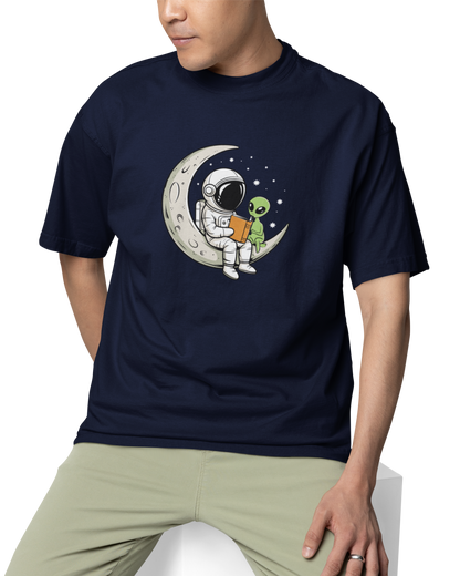 Astronaut And Alien Unisex Oversized T-Shirt