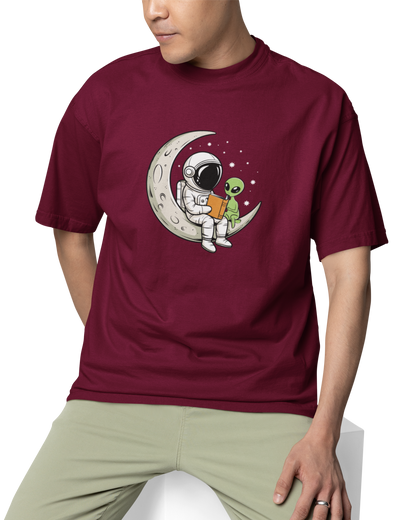 Astronaut And Alien Unisex Oversized T-Shirt