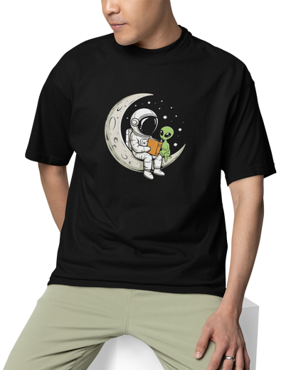 Astronaut And Alien Unisex Oversized T-Shirt