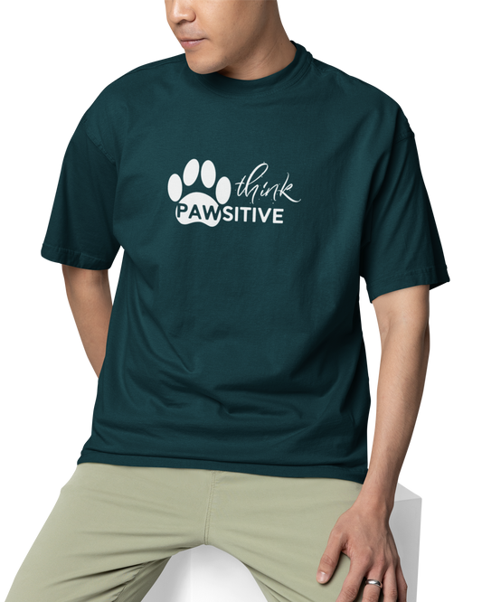 Think Pawsitive Unisex Oversized T-Shirt