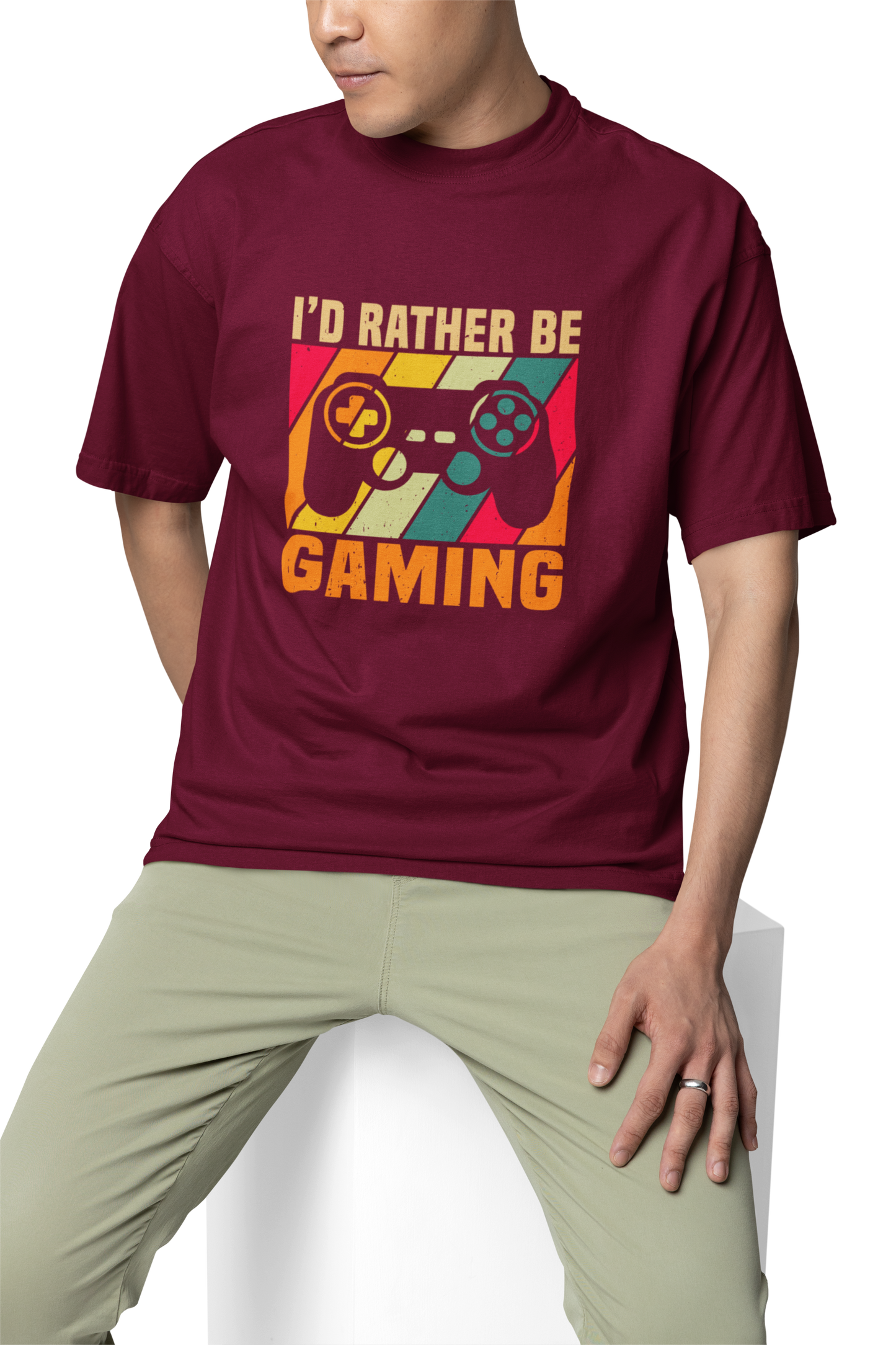 I'd Rather be Gaming Unisex Oversized T-Shirt