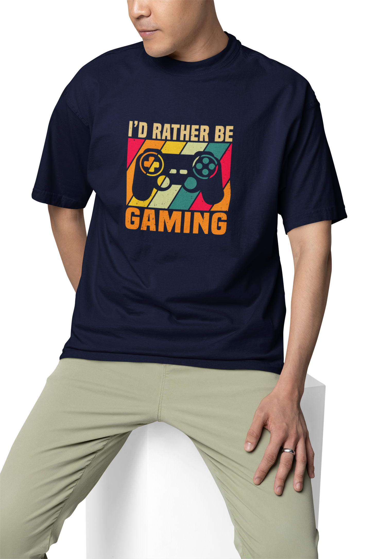 I'd Rather be Gaming Unisex Oversized T-Shirt