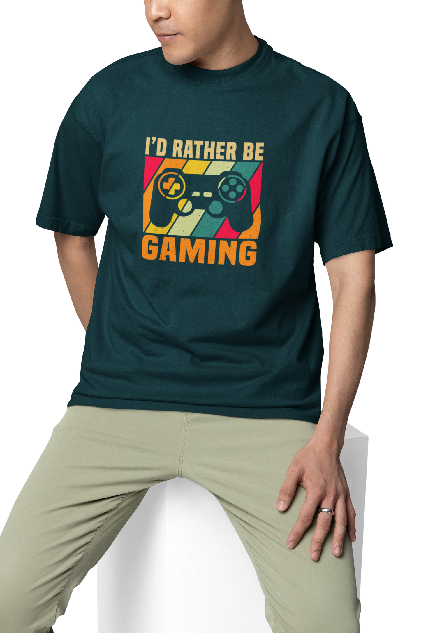 I'd Rather be Gaming Unisex Oversized T-Shirt