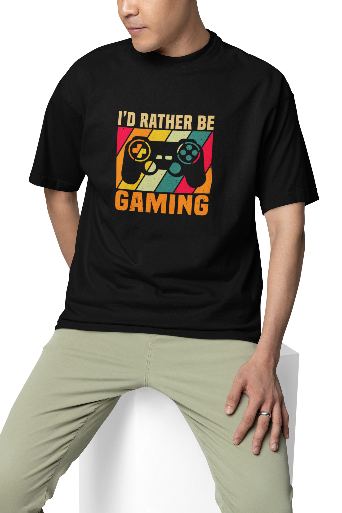 I'd Rather be Gaming Unisex Oversized T-Shirt