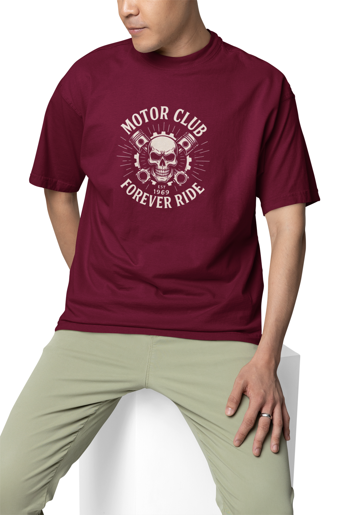 Motor Club Forever Ride Unisex Oversized T-Shirt